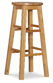 Rental Barstool 29 inch Natural Finish Round Seat 4 Leg for NYC Rental Barstool 29 inch Natural Finish Round Seat 4 Leg for NYC