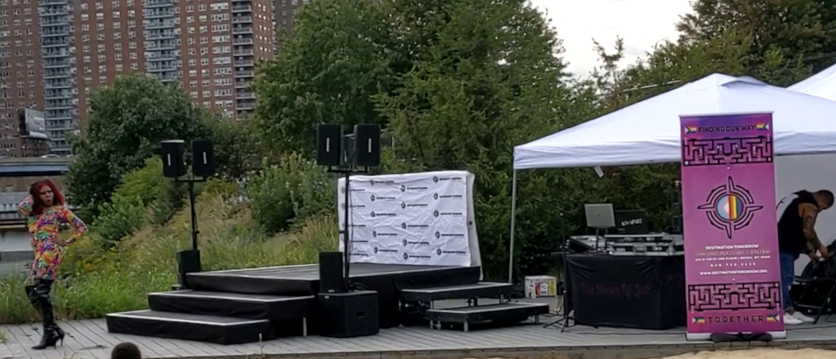 Drag Performer at Mill Pond Park in the Bronx, Production by The House Of Jax. Drag Performer at Mill Pond Park in the Bronx, Production by The House Of Jax.