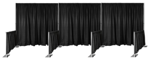 Rental Pipe and Drape Hardware in NYC - TRADESHOW SET (sample photo) Rental Pipe and Drape Hardware in NYC - TRADESHOW SET (sample photo)