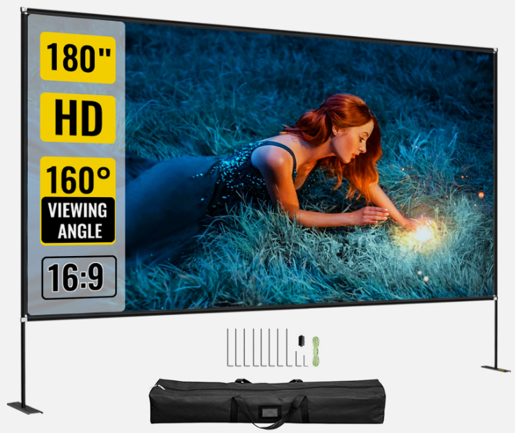 Rental Projection Screen 180in Diag Outdoor with stakes for NYC Rental Projection Screen 180in Diag Outdoor with stakes for NYC