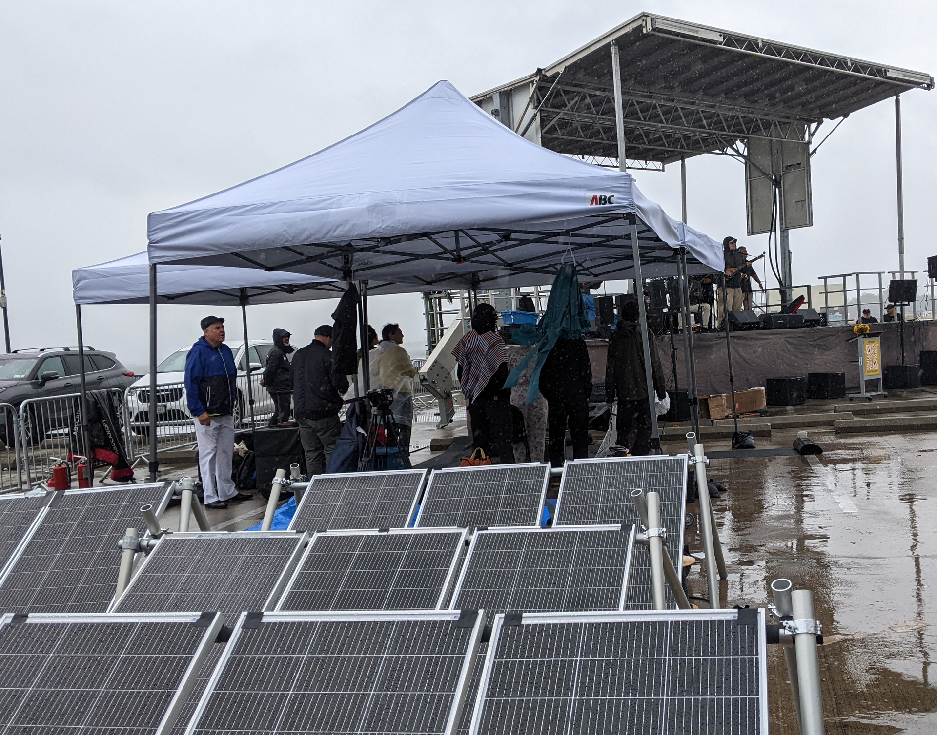Solar Panels being used to power an outdoor music festival in Brooklyn Solar Panels being used to power an outdoor music festival in Brooklyn