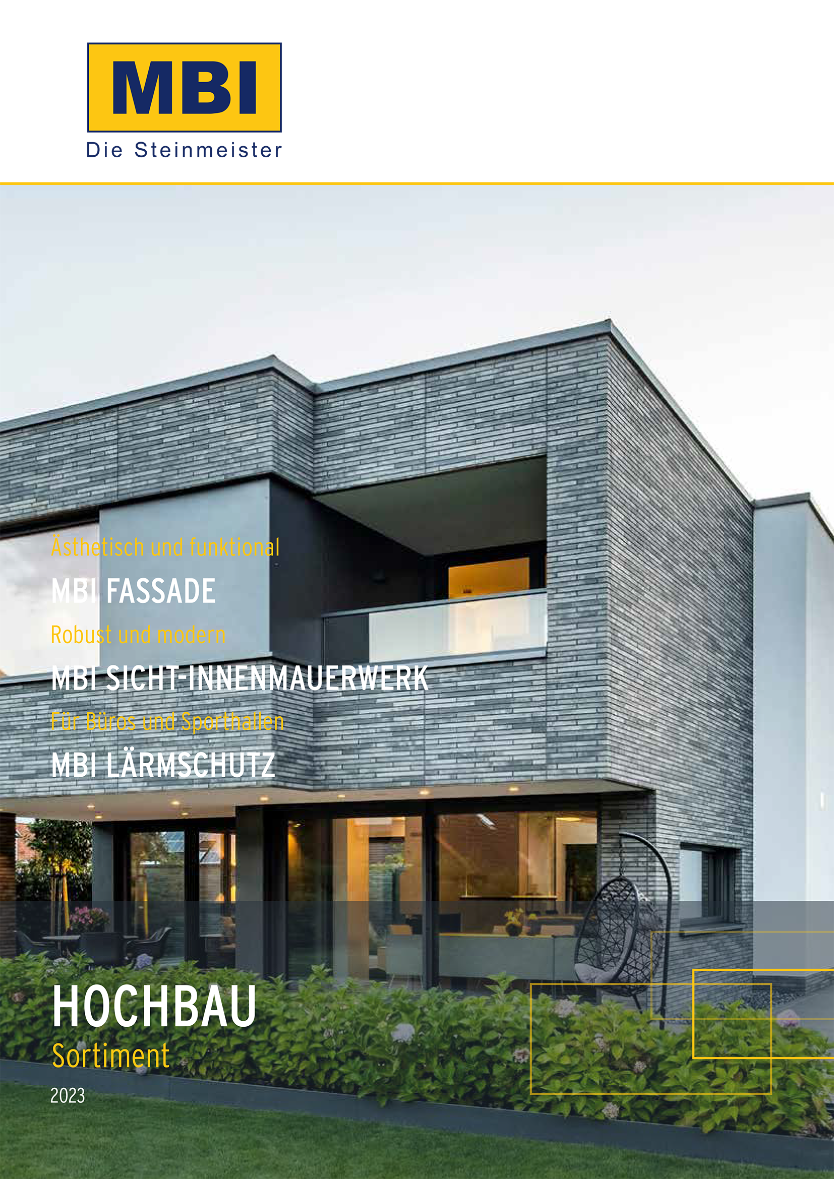 MBI Hochbaubroschüre 2018/2019 MBI Beton GmbH Steinmeister Wuppertal Hochbau Broschüre 2018 2019 Naturstein Langformat GeoStylistiX RoX S-Design Modul Bredero KlinkerGeoCeramica