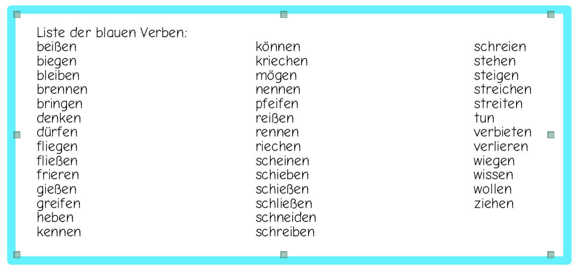 Verben mit zwei gleichen Vergangenheitsformen