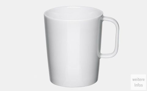 Hochwertiger Becher aus Porzellan mit vielen Möglichkeiten der Veredelung