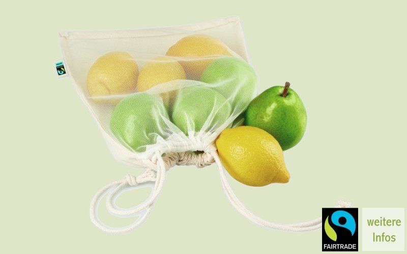 nachhaltiger Mehrwegbeutel für Obst und Gemüse, Fairtrade, umweltschonend