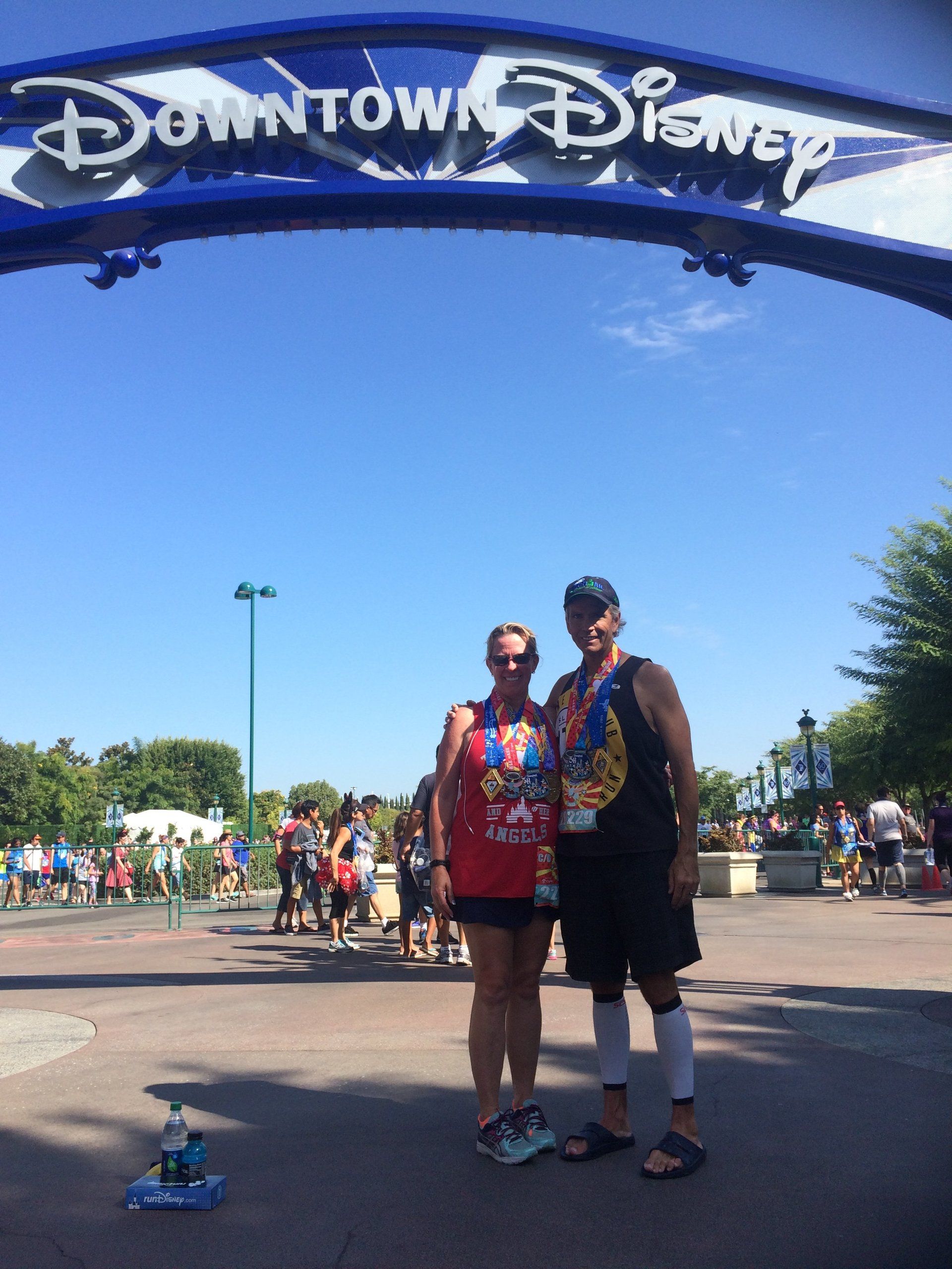 The Wrights posing after a race