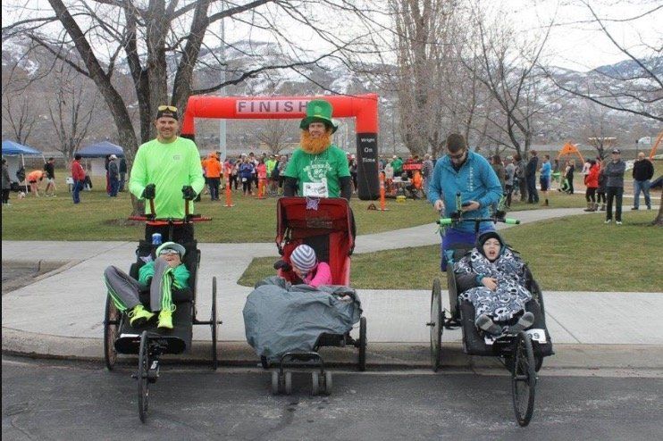 3 People set up with strollers