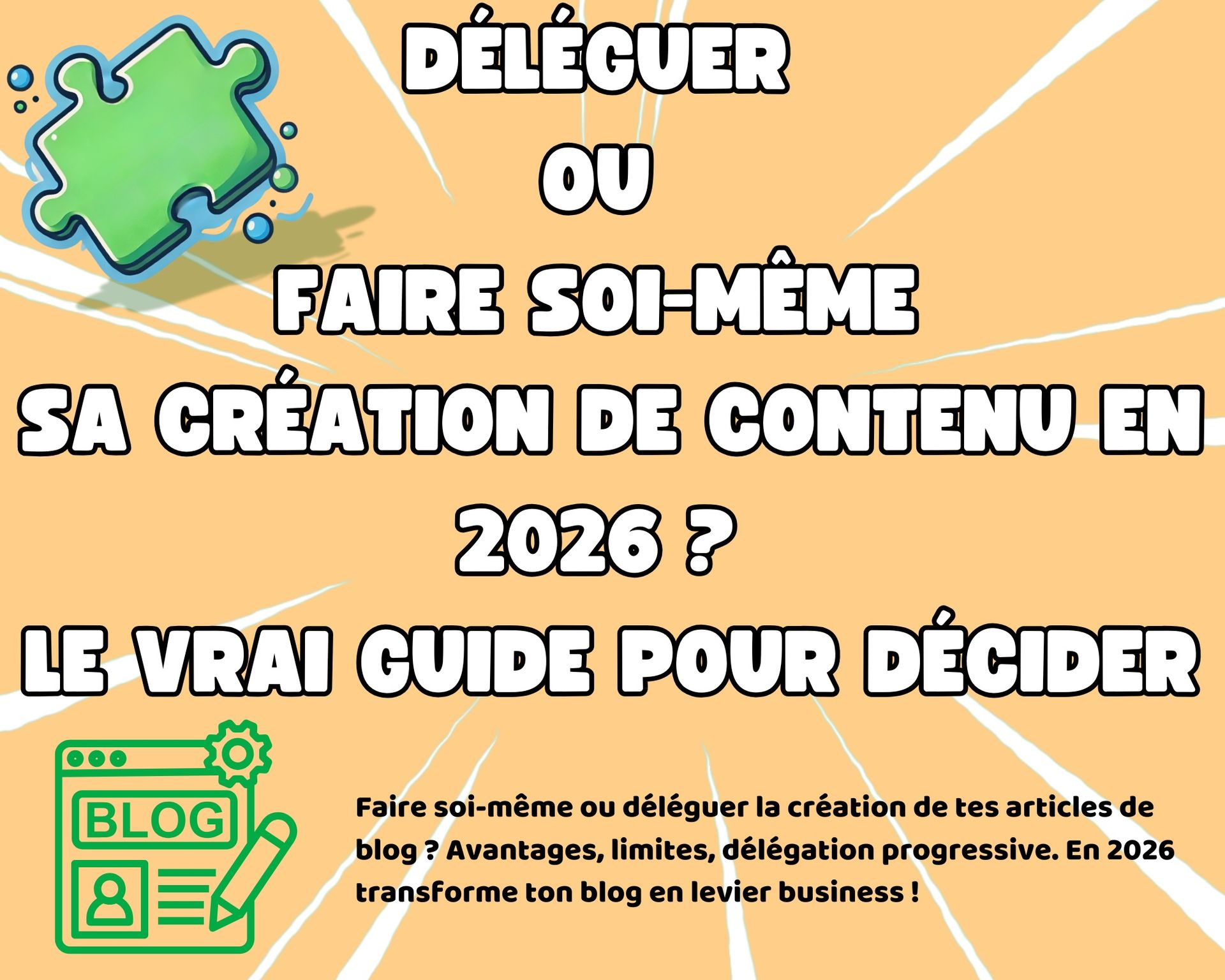 Faire soi-même ou déléguer la création d’article de blog ?