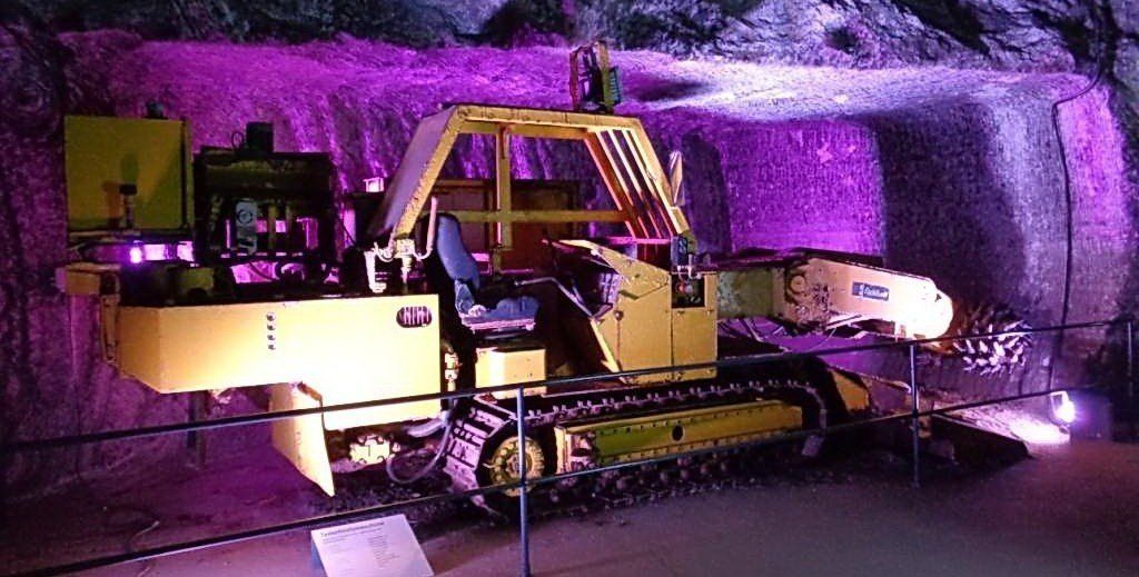 Maschine für den Salzabbau im Bergwerk Bad Friedrichshall
