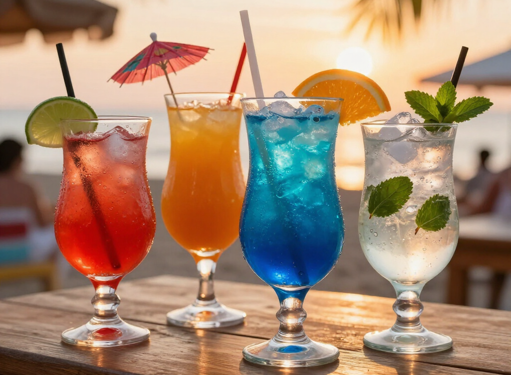 CocktailssteheninderAbendsonne