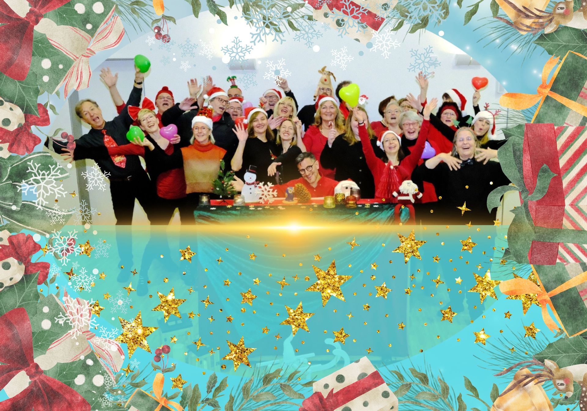 Der Malscher Chor Change it weihnachtlich verkleidet