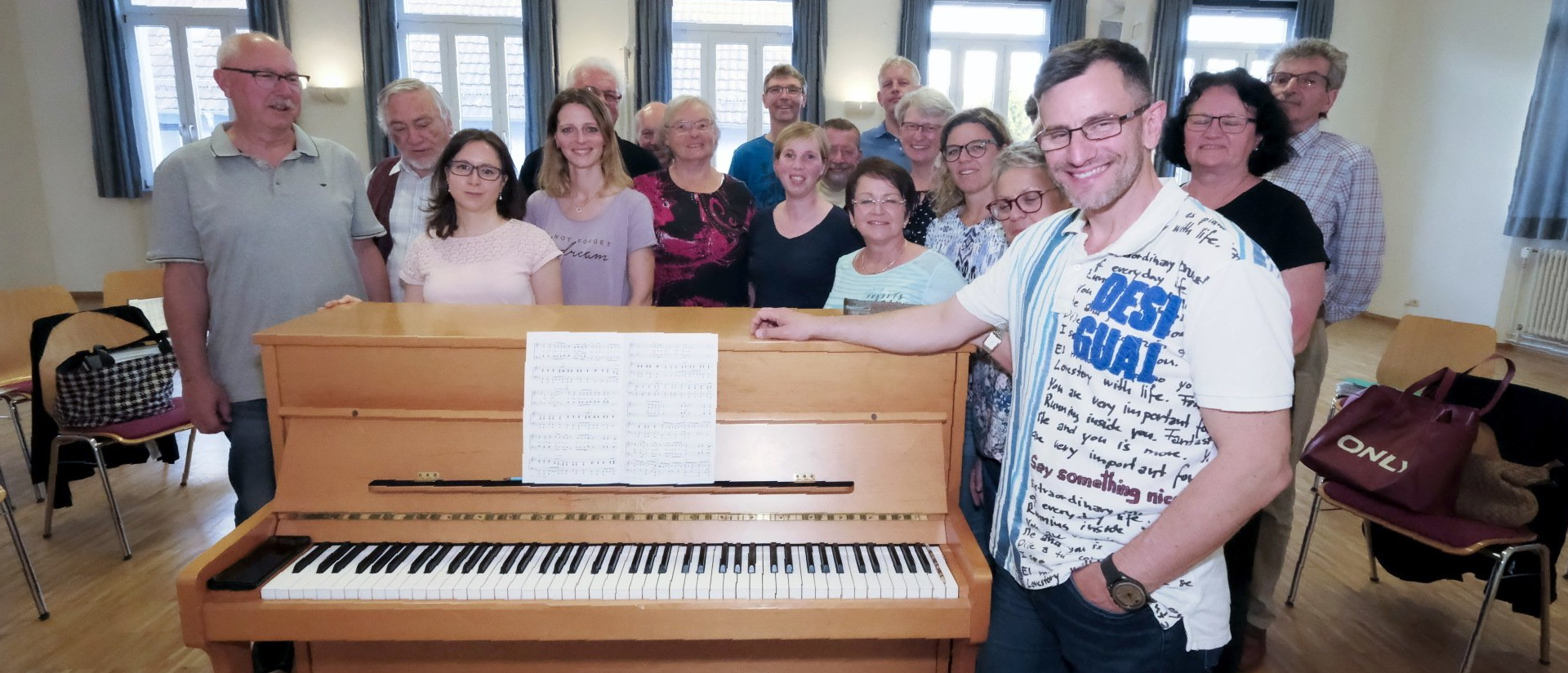Chorleiter Wilke Lahmann und Change it, der moderne Chor des Gesangvereins Freundschaft-Konkordia Malsch
