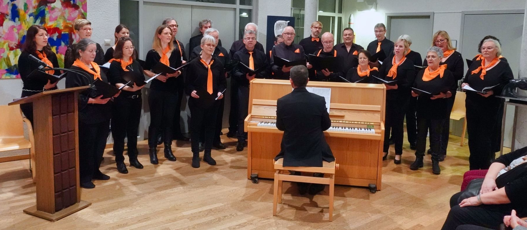 Change it singt bei der Vernissage im Malscher Rathaus am 17. Januar 2020