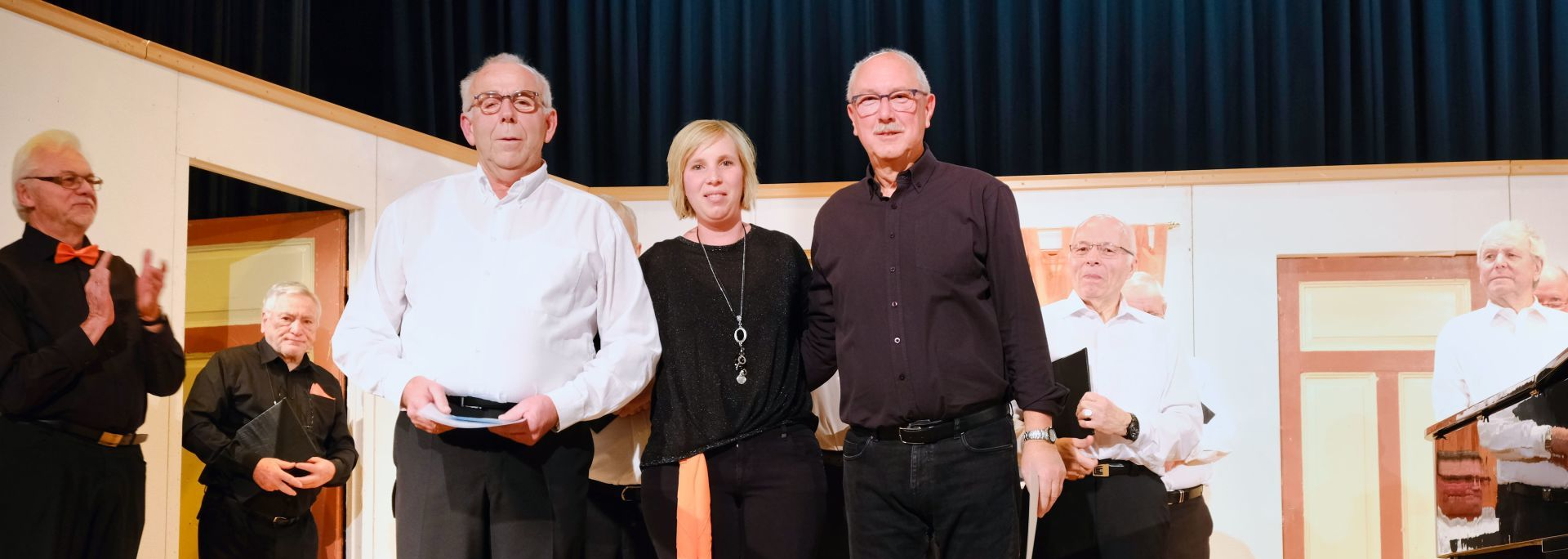 Peter Kastner (l) und Wolfgang Späth wurden von Vorsitzender Monika Freund geehrt