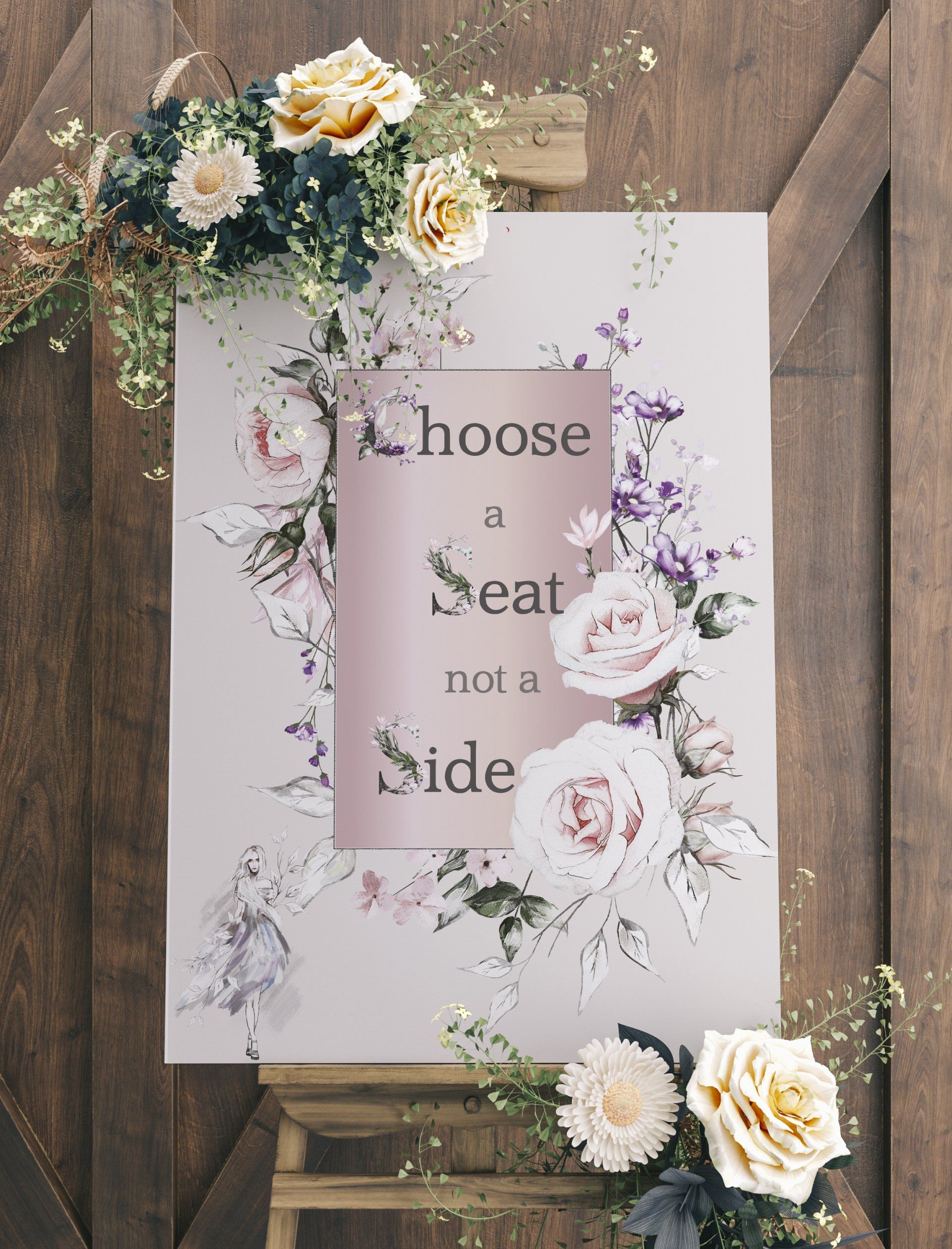 choose a seat wedding sign