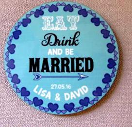 coaster wedding favour