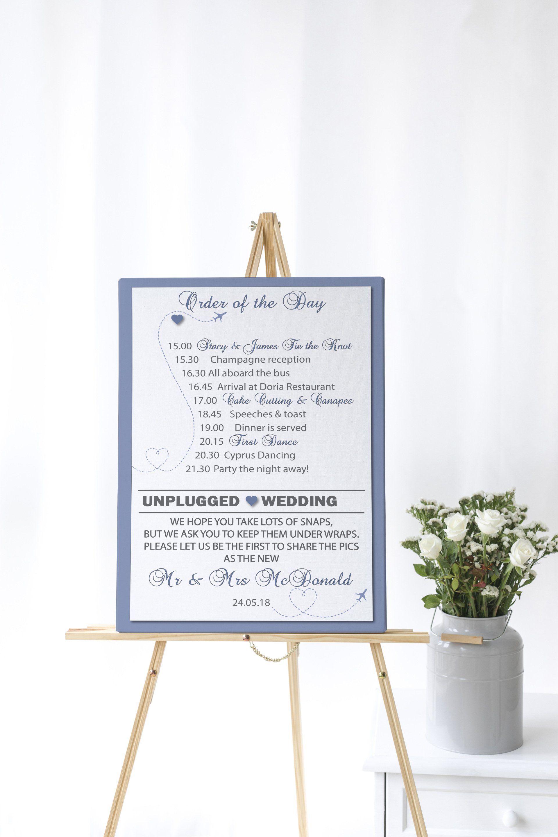 our love story wedding sign