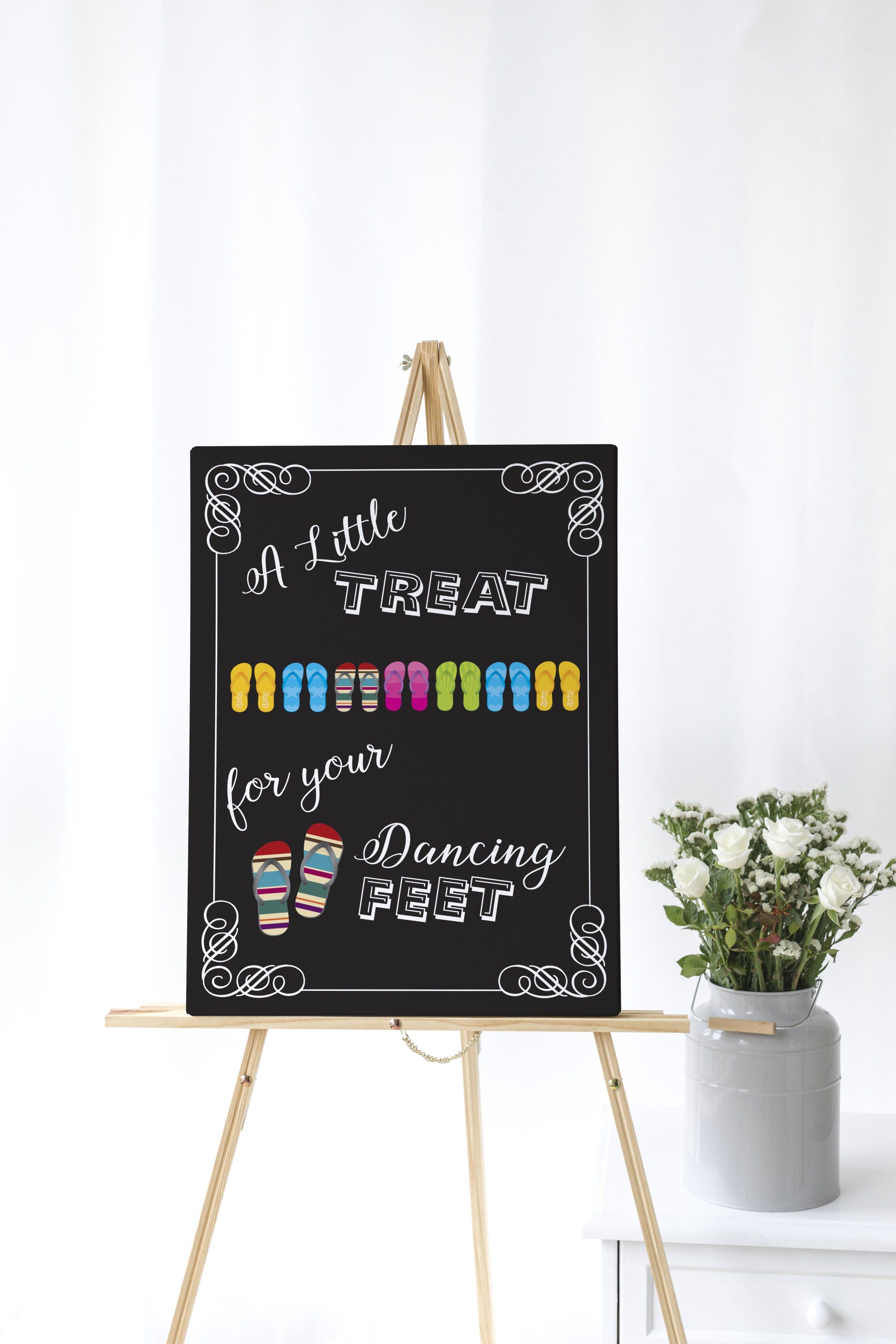 dancing feet sign for wedding
