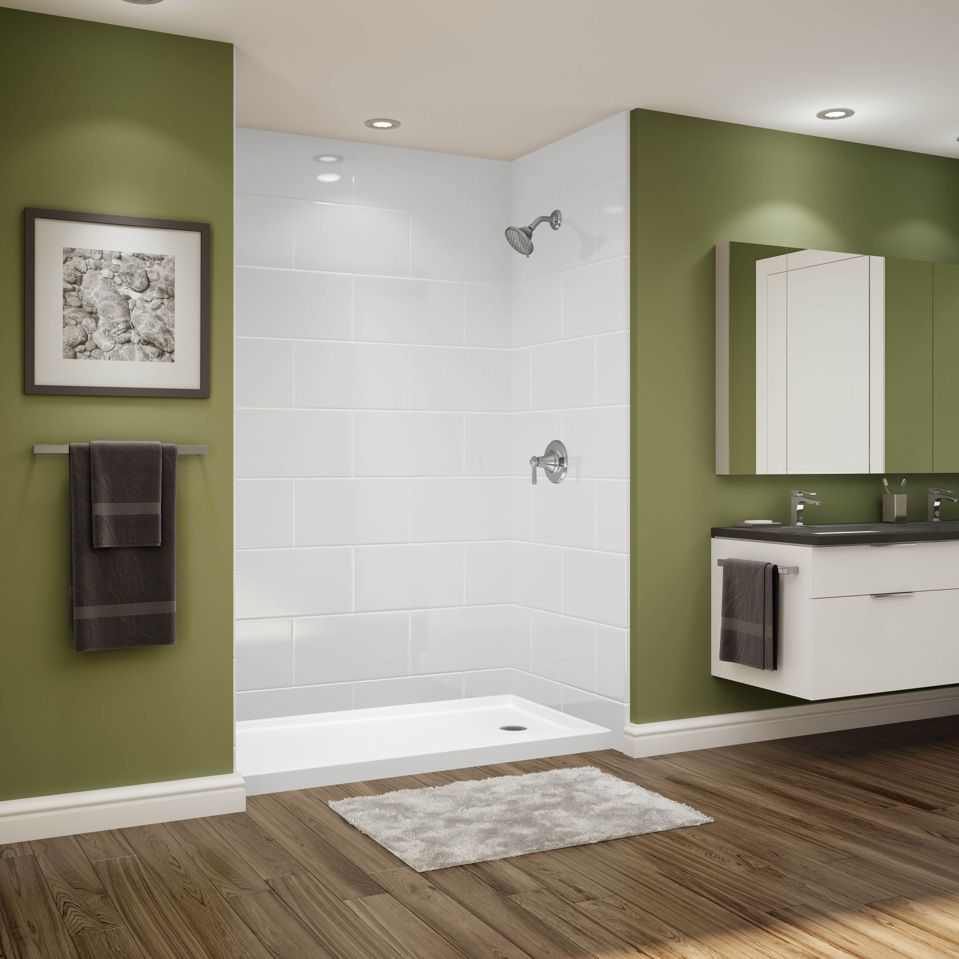 New bathroom shower
