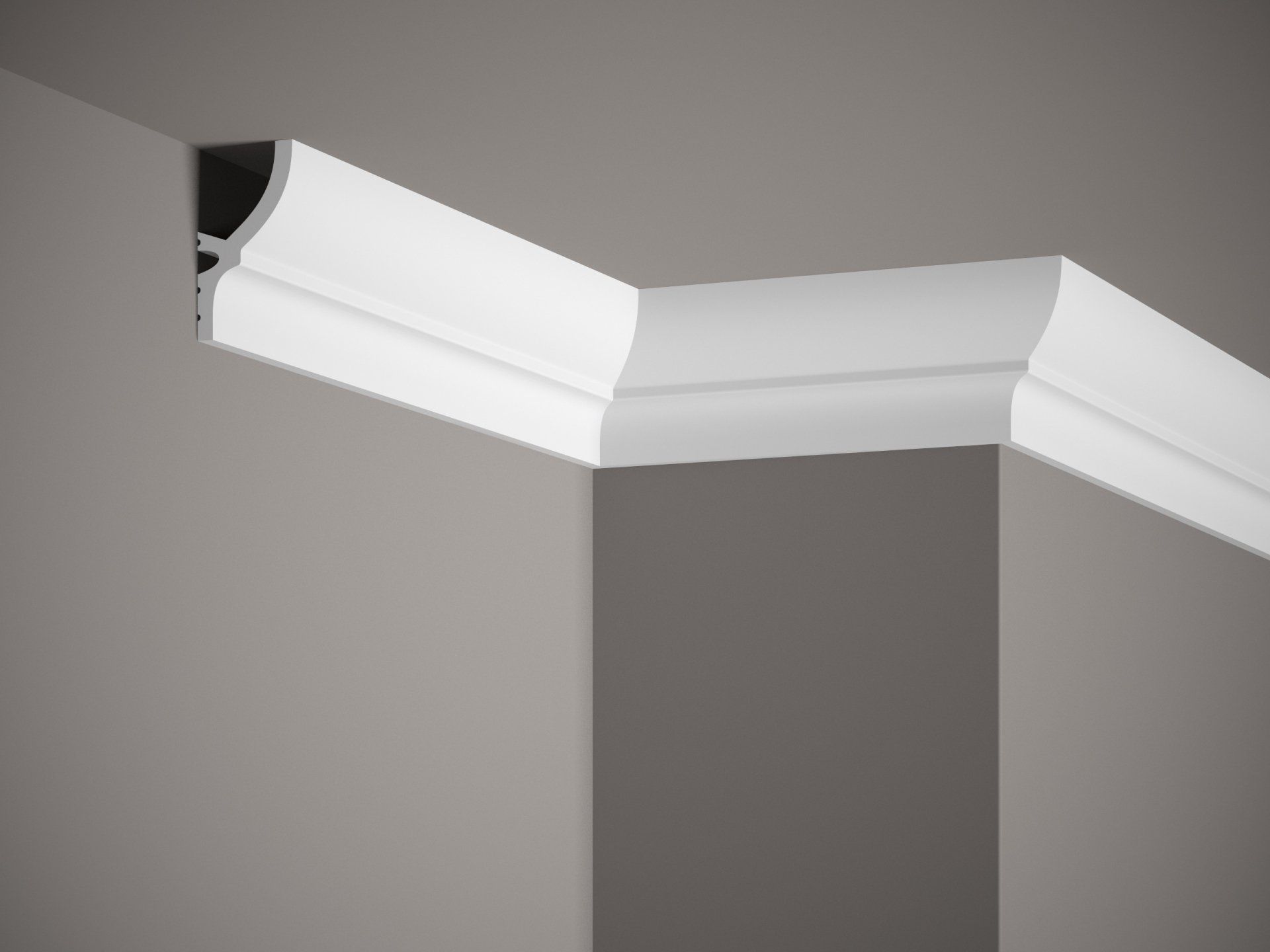 Mardom Decor MD070 Deckenleiste Cornice Moulding, moderne glatte Stuckleiste 7cm hoch