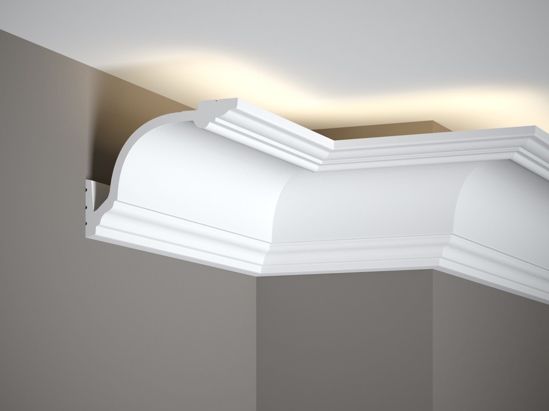 Mardom Decor MD156 runde und moderne Deckenleiste zur indirekten Decken Beleuchtung.