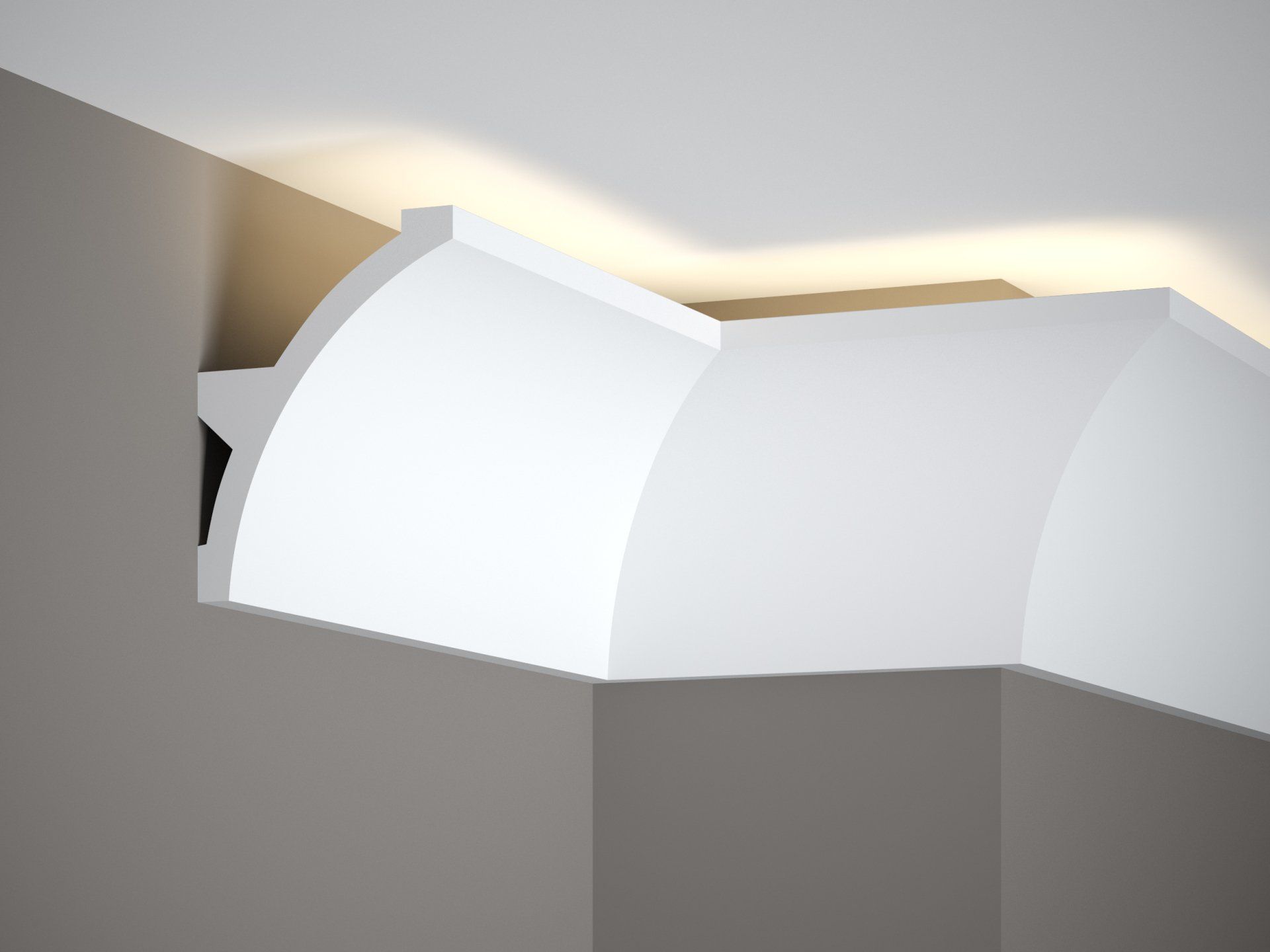 Mardom Decor Deckenleiste MDB101 LED taugliche Lichtleiste 240 x 14 x 10,6 cm für große und hohe Räume oder Zimmer.