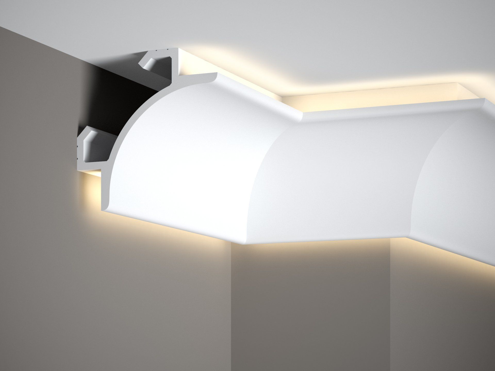 Mardom Decor QL001 Lightguard Lichtleiste Deckenleiste Wandleiste LED Leiste 200cm x 14,7cm x 14,7cm LED Beleuchtung wand und Decke gleichzeitig.