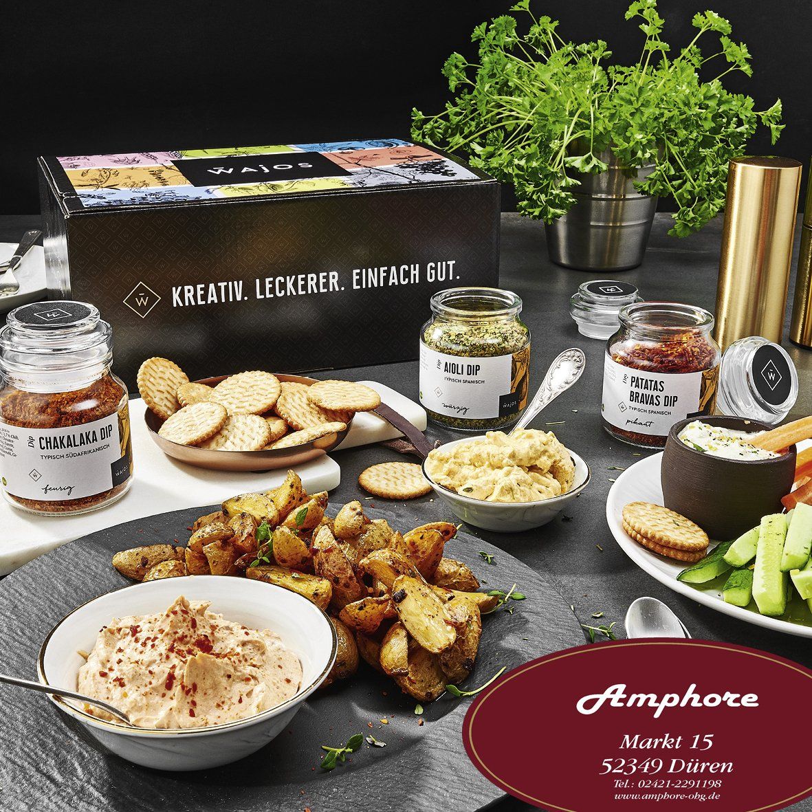 Dips, Bruschetta, Gewürzmischungen, Salze Dips, Bruschetta, Gewürzmischungen, Salze