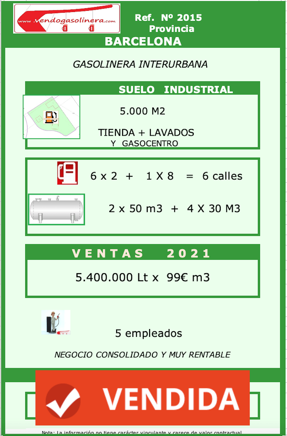 2015 BARCELONA 1.750.000 € GASOLINERA EN VENTA EN BARCELONA