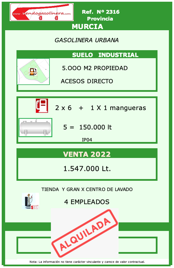Ref. 2316 - MURCIA GASOLINERA TURISTICA MURCIA