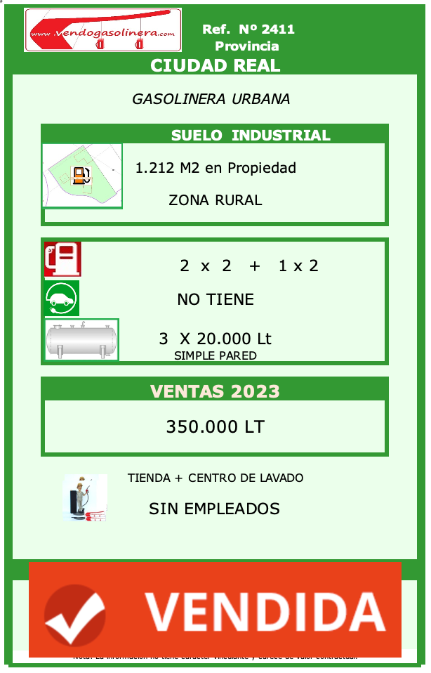 Ref. 2411 C.REAL GASOLINERA URBANA AUTOEMPLEO