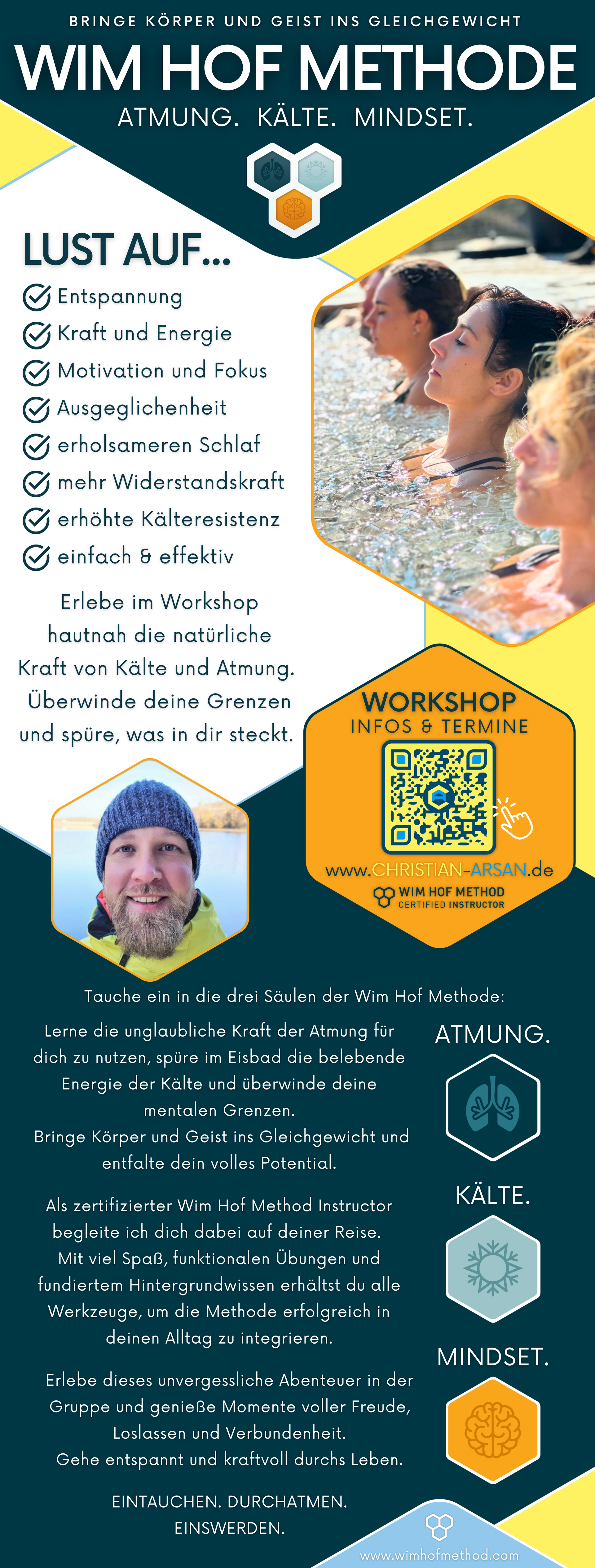 Kälte, Atmung, Mindeset - die WIM HOF Methode