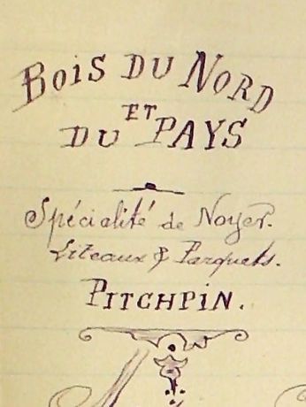 Entête d'un marchand de bois