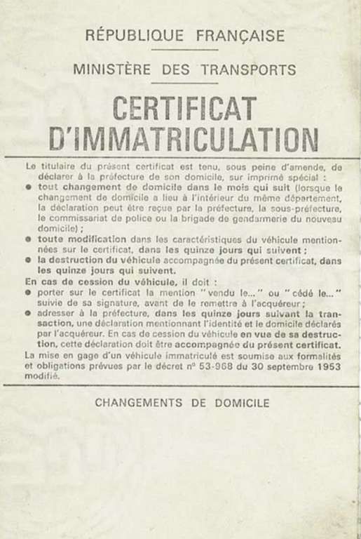 Carte grise
