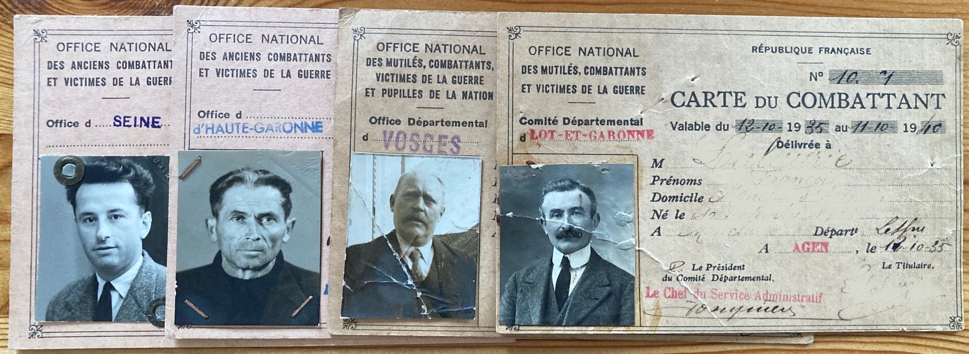 Cartes de combattant