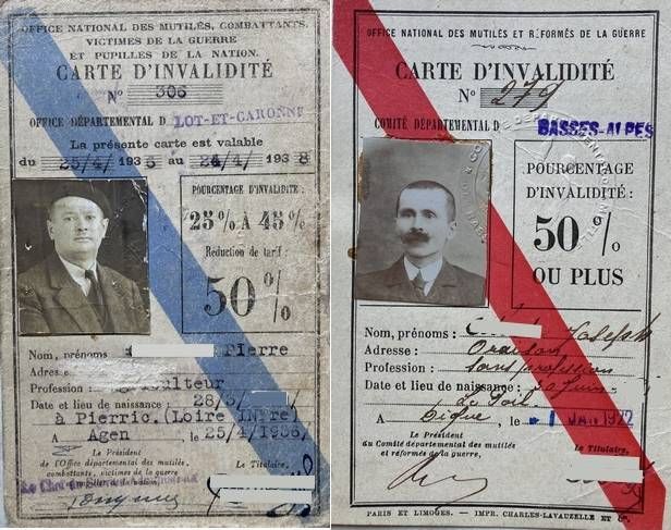 Carte invalidité simple barre