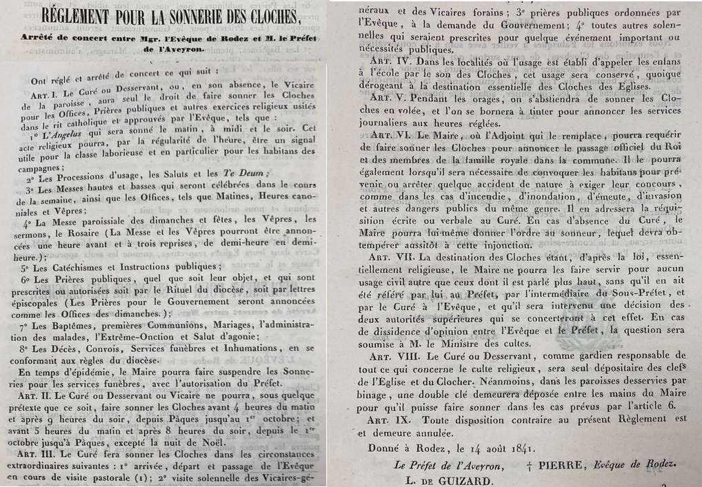 Règlement sur les cloches