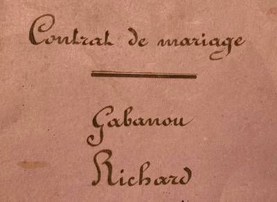 Contrat de mariage