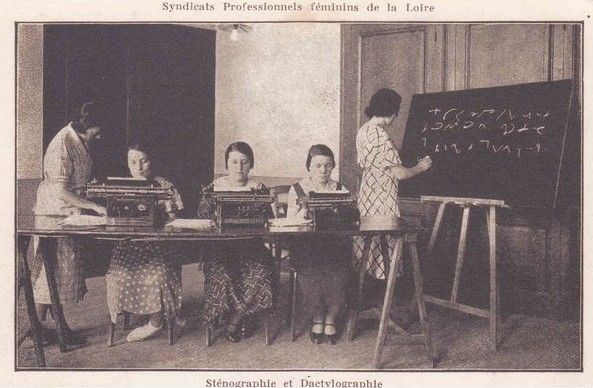 Cours sténo Syndicat professionnel féminin
