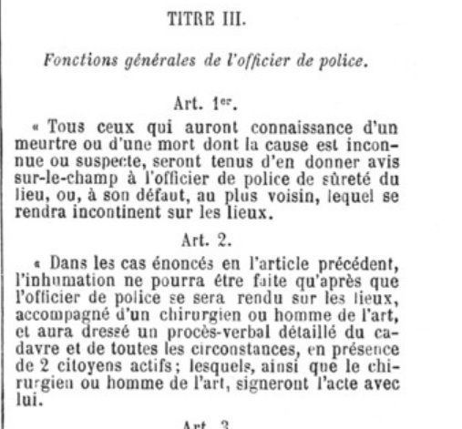 Décret sur la police de sûreté la justice criminelle et l’institution des jurés
