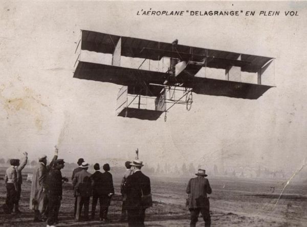 Delagrange en plein vol