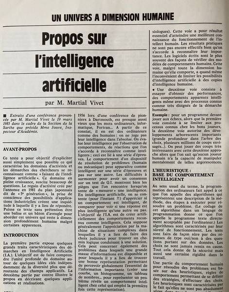 Intelligence artificielle