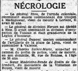 Nécrologie