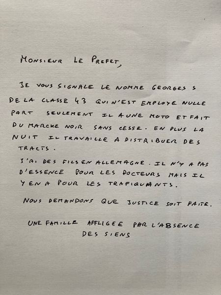 Lettre dénonciation