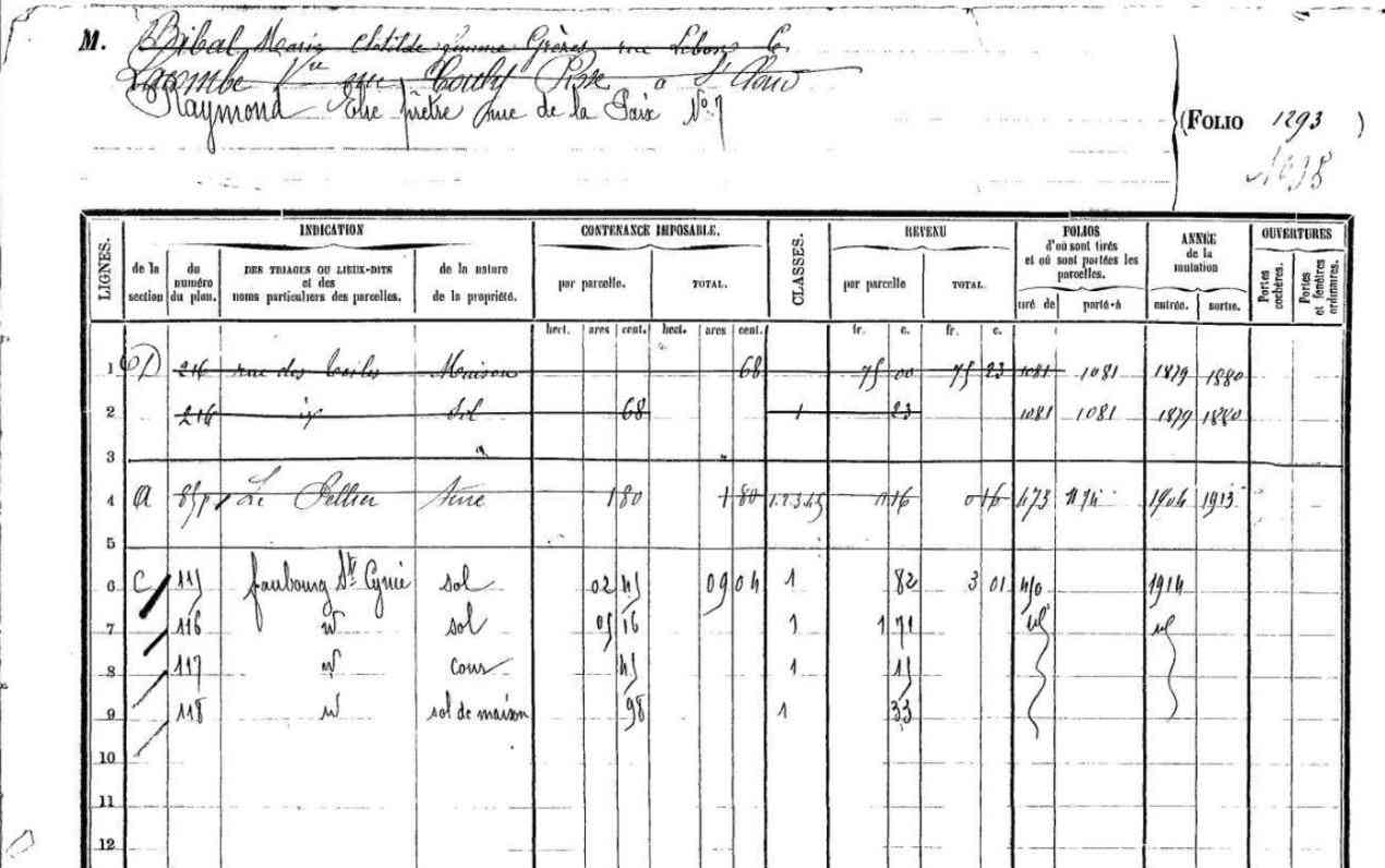 Exemple d'une matrice de 2ème génération