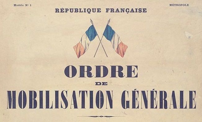 Affiche ordre mobilisation générale