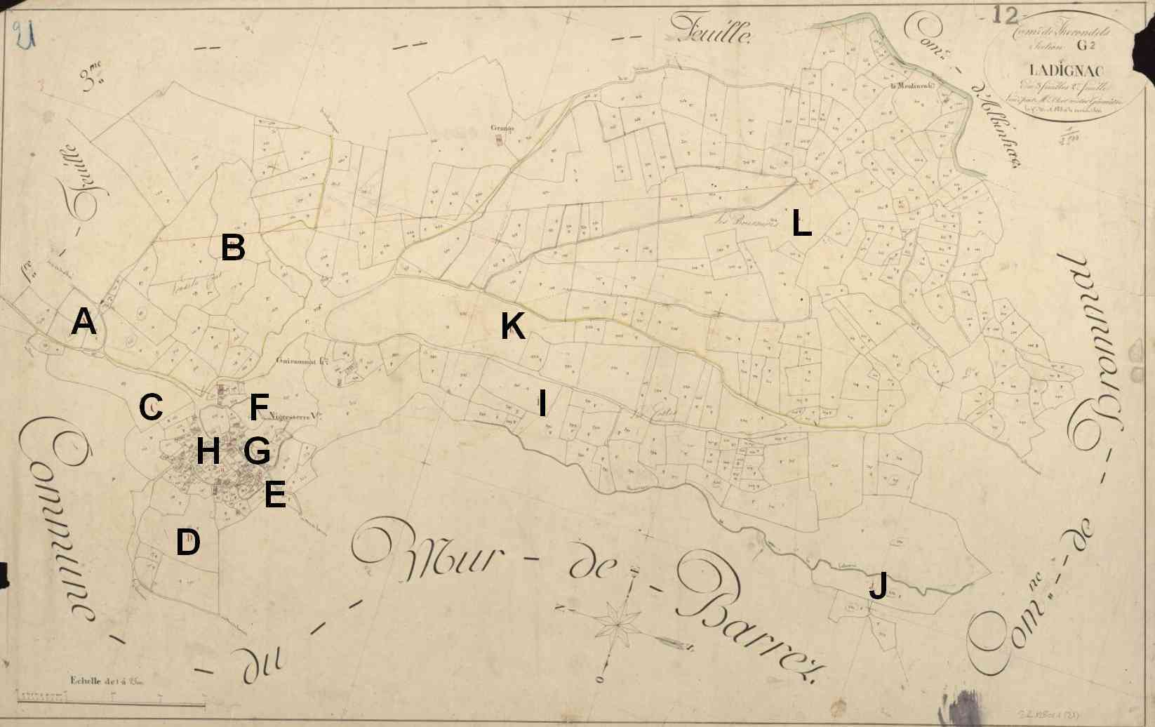 Feuille de section numérotée par blocs