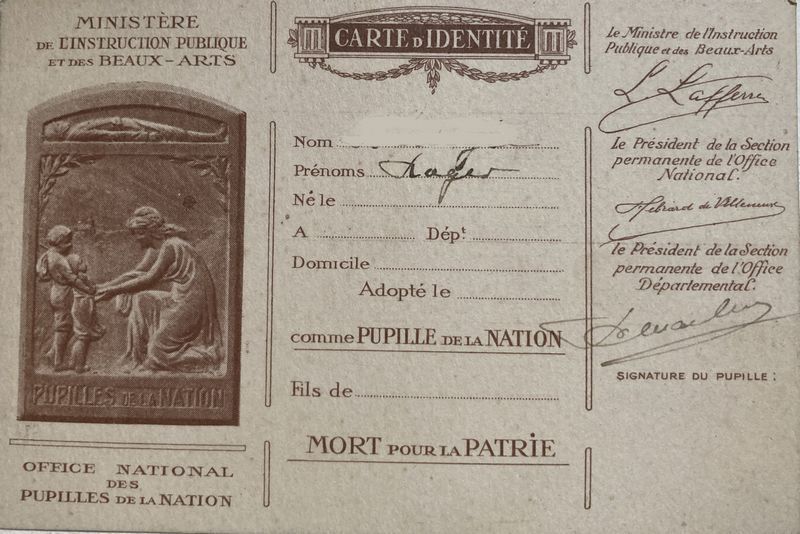 Carte de pupille de la Nation