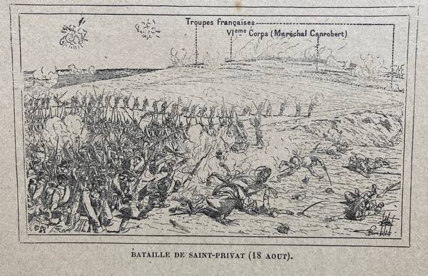 Dessin de la bataille de Saint Privat 1870