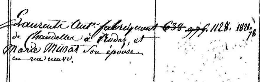 Exemple d'une table alpha d'une matrice de propriétés